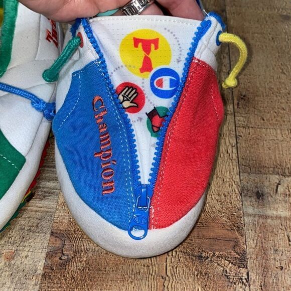 Champion University Zip Twisters Fleece Lined Casual Slipper youth 7 women’s 8.5 - Picture 8 of 11